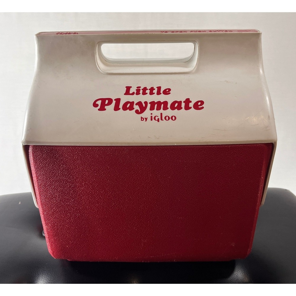 Vintage Igloo Little Playmate Red White Portable Personal Cooler Swivel Lid